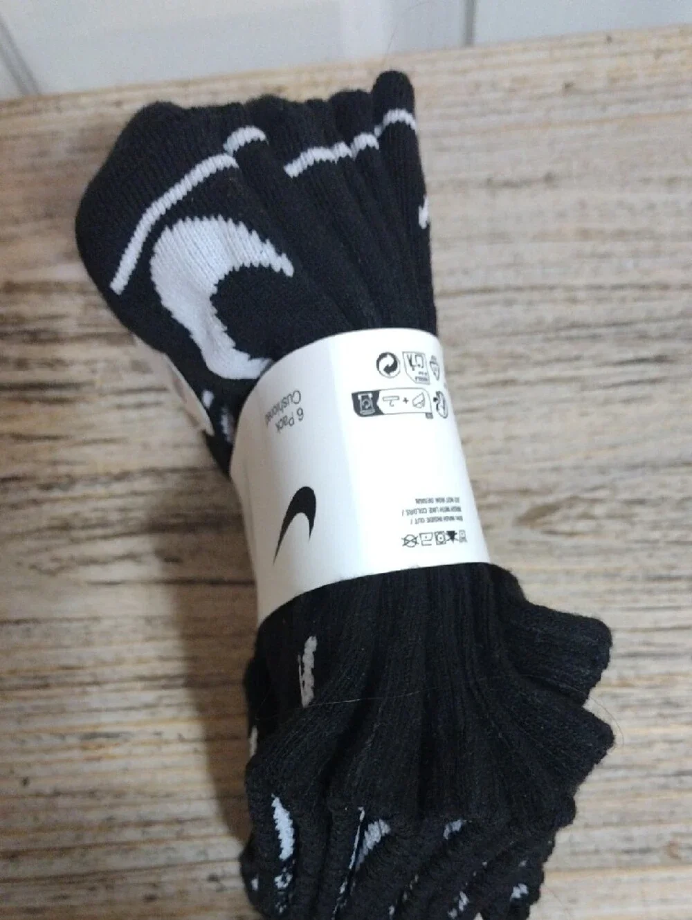 Nike Black 6 Pack Cushioned Ankle Socks Boy's YTH-10C-3Y 🆕